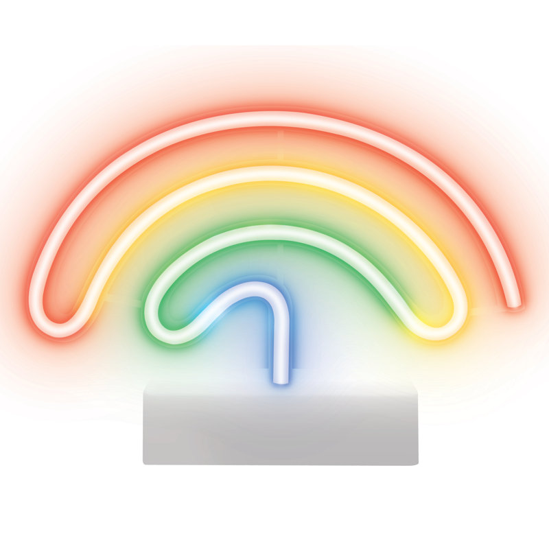 Ebern Designs Brilliant Ideas Neon Rainbow LED Table Top Desk Light